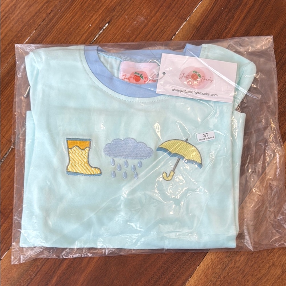 Kids Light Blue Rainy Day Shirt by